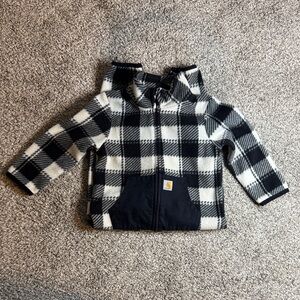 Carhartt Kids' Plaid Long Sleeve Printed Zip-Front Coverall
